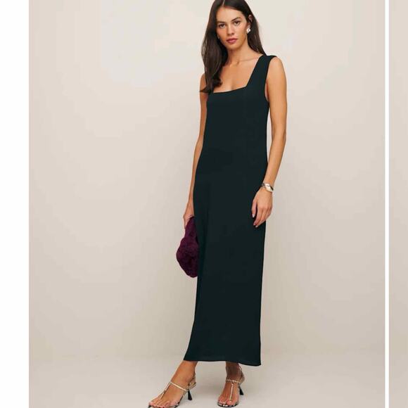 Reformation Vea Maxi Dress Palo Black Size US 10 Minimalist - Picture 7 of 11